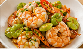 กุ้งผัดสะตอ
